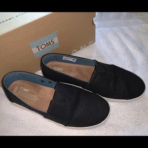 TOMS Avalon black coated canvas shoes